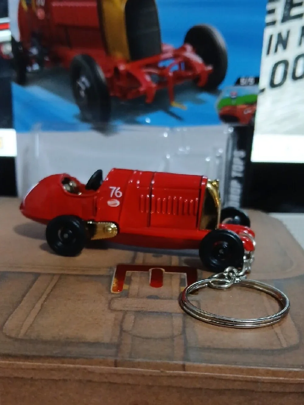 Red & Gold Fiat Beast of Turin Toy Car Keychain